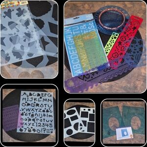 STENCIL TEMPLATES Collection Various Shapes & Brands Including Creative Memories